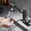 Vòi Lavabo Nóng Lạnh Hiện Thị Nhiệt Xám 360 (VLB82)