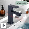 Vòi Lavabo Lạnh Vuông 2 Tấc Đen (VLB77)