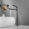 Vòi Lavabo Tròn Tay Vuông Inox Cao 30cm (VLB71)