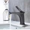 Vòi Lavabo Eo Vuông Cong Đen ( VLB75)