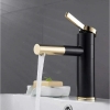 Vòi Lavabo  Đồng ĐEN - VÀNG 20cm LUSENTER (VLB16)