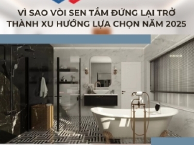 Vì sao vòi sen tắm đứng lại trở thành xu hướng lựa chọn năm 2025