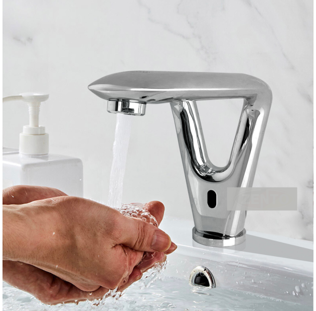 Vòi Lavabo Cảm Ứng Inox Mạ Crome Bóng (VLBCU06)