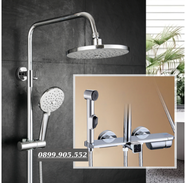 Bộ Sen Cây Nóng Lạnh 4in1 Crom Bóng ST66