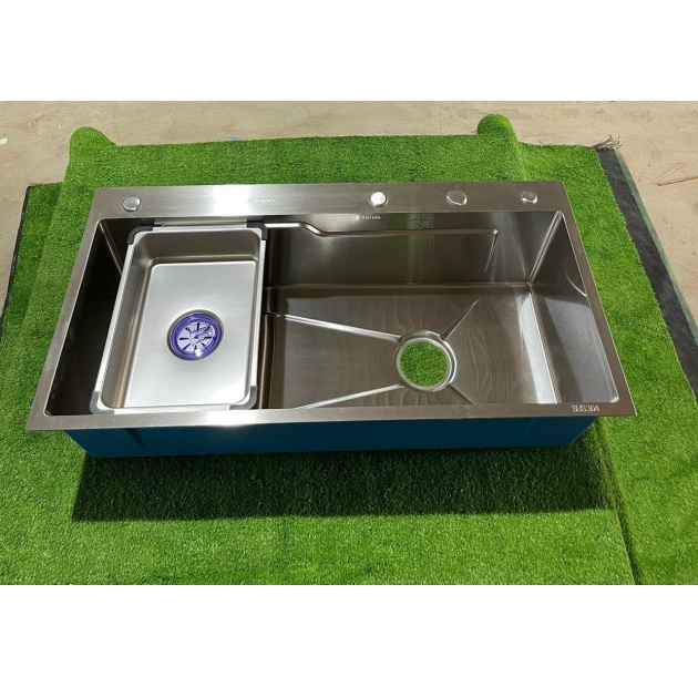 Bồn Rửa Chén 1 Hộc Inox 304 Chính Hãng Lusenter (BRC54)