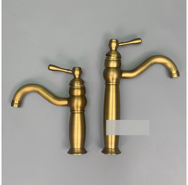 Vòi Lavabo Nóng Lạnh Vàng Đồng Dương Bàn Cao 20cm & 30cm (VLB115)