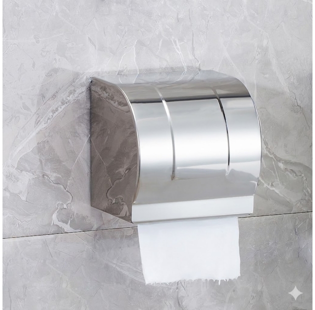 Lô Giấy Vệ Sinh Inox  Nắp Đậy (HG02)