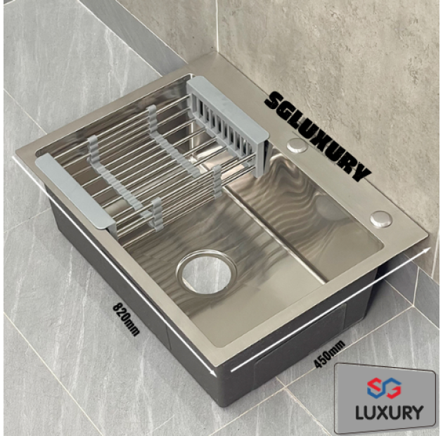 Chậu Rửa Chén Inox 1 Hộc 78x45 LUSENTER (BRC34)