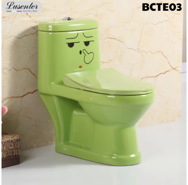 Bồn Cầu Một Khối Trẻ Em Xanh Lá LUSENTER (BCTE03)
