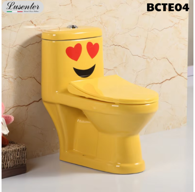 Bồn Cầu Một Khối Trẻ Em Vàng LUSENTER (BCTE04)