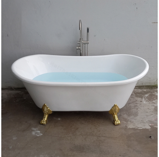 Bồn Tắm Chân Rồng Vát Chéo Trắng  LUSENTER - BT01 