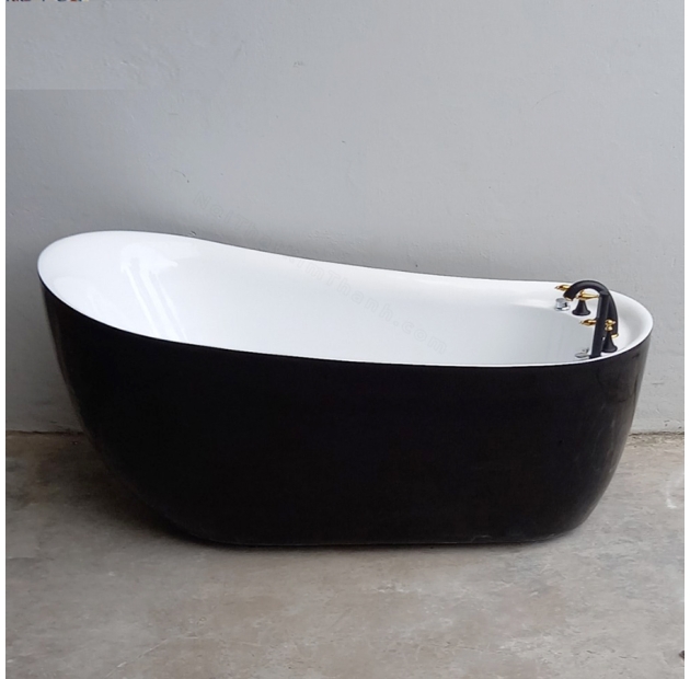 Bồn tắm massage Oval Cong ĐEN LUSENTER - BT11