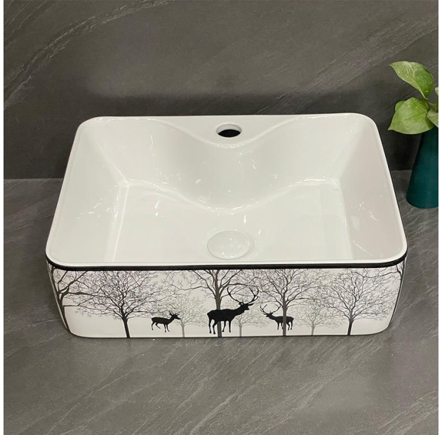  Lavabo Vuông Hươu Đen LUSENTER(LB26)