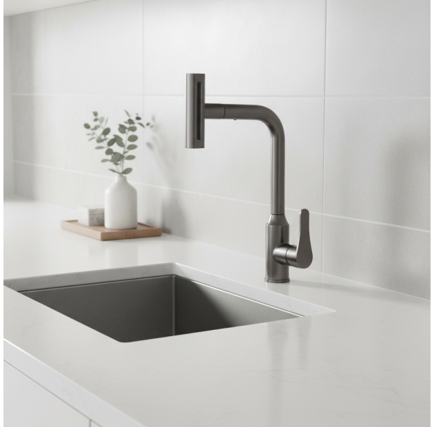 Vòi Chén Lạnh Xám Xoay 4 Chế Độ Nước (VC58)