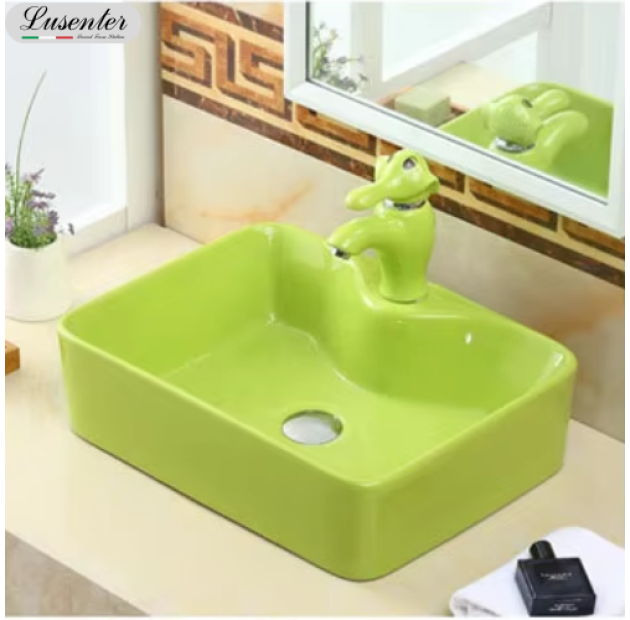 Lavabo Trẻ Em Màu Xanh Lá LUSENTER LBTE02