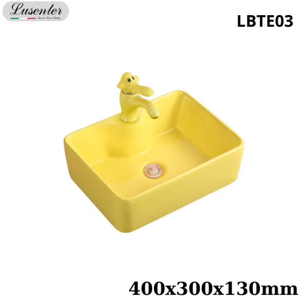 Lavabo Trẻ Em Màu Vàng LUSENTER LBTE03