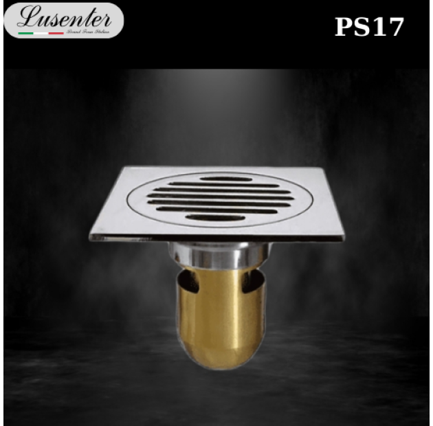 Phễu Sàn Inox12x12 Bóng Đuôi đồng (PS17)