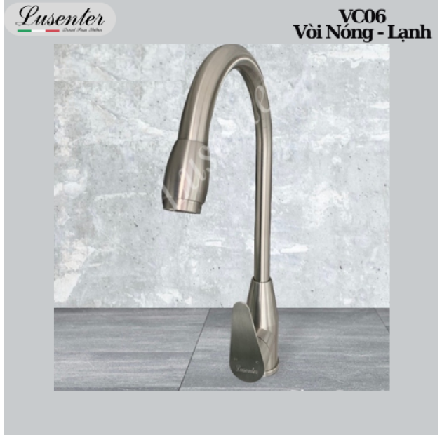 Vòi Chén Nóng Lạnh Đồng Thau Đầu Đạn LUSENTER (VC06)