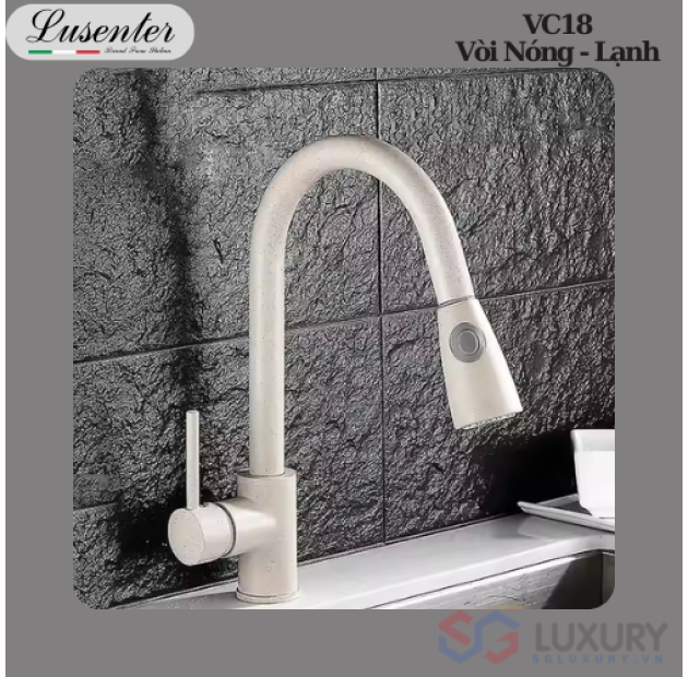 Vòi Chén Sơn Tĩnh Điện Nano Trắng LUSENTER (VC18)