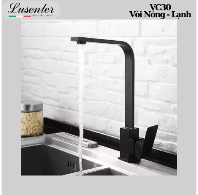 Vòi Rửa Chén Inox 304 Mạ Sơn Tĩnh Điện Đen (VC30)