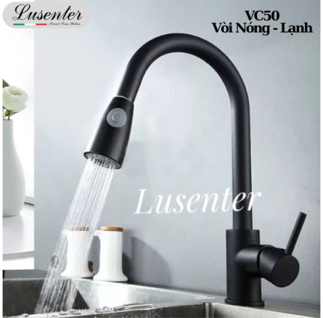 Vòi Rửa Chén Phủ Nano 2 Chức Năng LUSENTER (VC50)