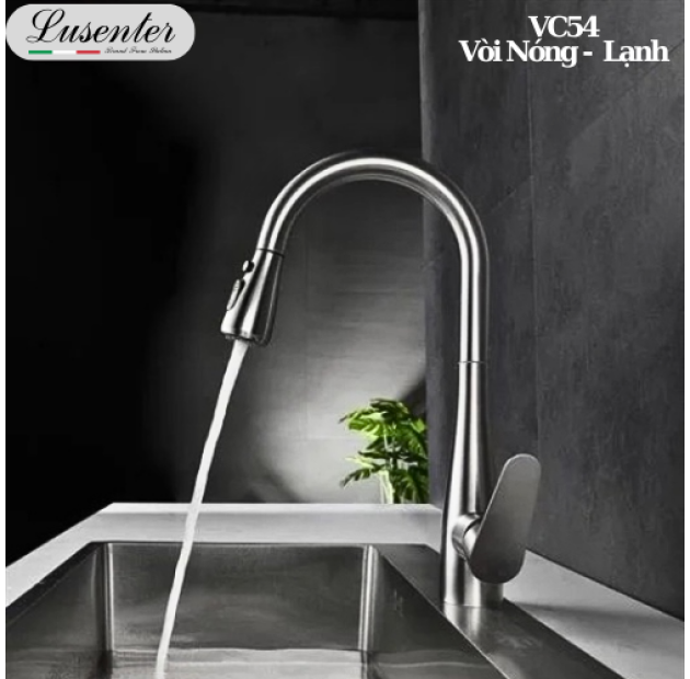 Vòi Chén NL Đồng Thau Rút (VC54) 