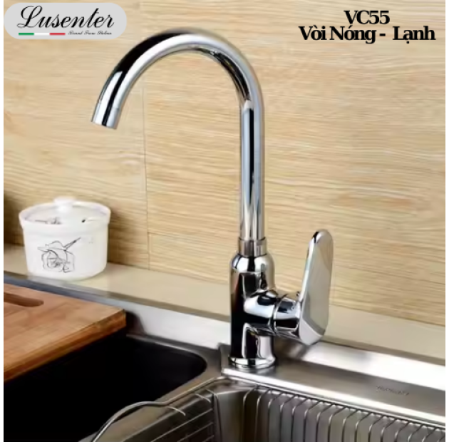 Vòi Chén Gạt bầu Inox (VC55) 