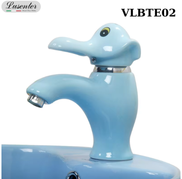 Vòi Rửa Lavabo Con Voi Màu Xanh Dương LUSENTER VLBTE02