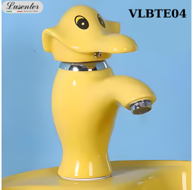 Vòi Rửa Lavabo Con Voi Màu Vàng LUSENTER VLBTE04