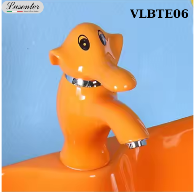 Vòi Rửa Lavabo con Voi Màu Cam LUSENTER VLBTE06