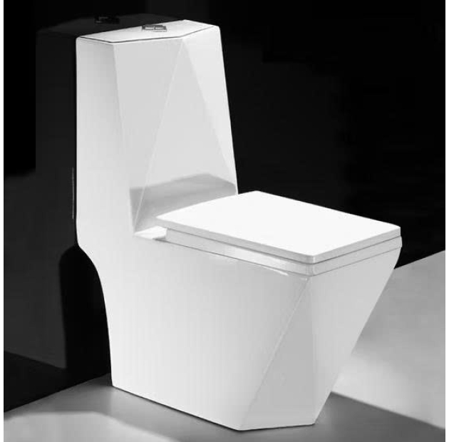 Bồn Cầu Một Khối Liền Kim Cương Màu Trắng LUSENTER  (BCMK42)