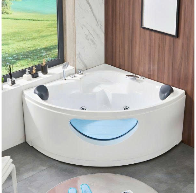 Bồn tắm nằm đôi massage tam giác góc LUSENTER - BT21