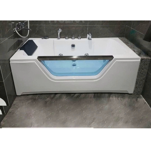 Bồn Tắm Massage Chữ Nhật Kính Xanh LUSENTER - BT13