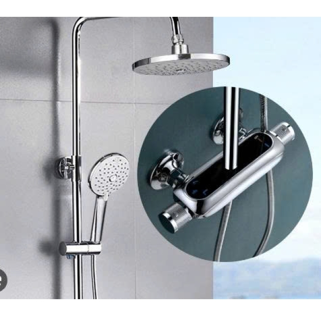 Sen tắm inox Tay Vặn Tròn Nhám LUSENTER (ST30)