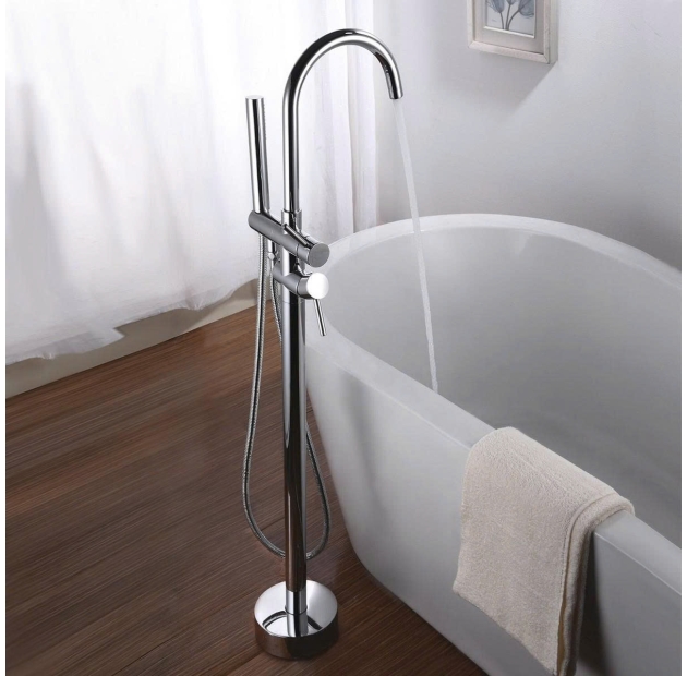 Sen Cây Inox Bóng Đặt Sàn Bồn Tắm Nằm Phủ Crom LUSENTER (ST39)