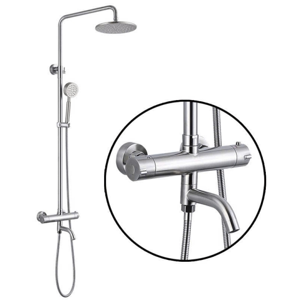 Sen Tắm Cây Inox Bóng Nóng Lạnh Tròn (ST25)