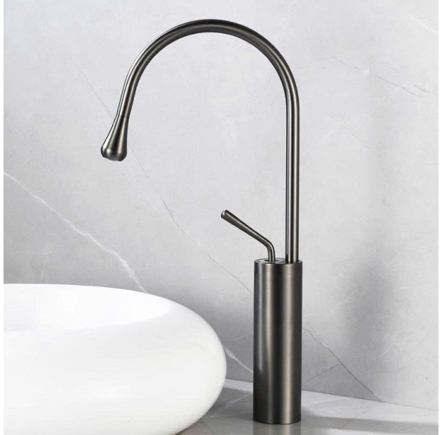 Vòi Lavabo Cổ Ngỗng Tĩnh Điện Xám LUSENTER (VLB23)