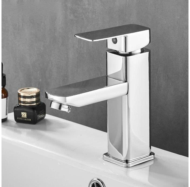 Vòi Lavabo Vuông Mạ Crom Bóng 20cm (VLB61)