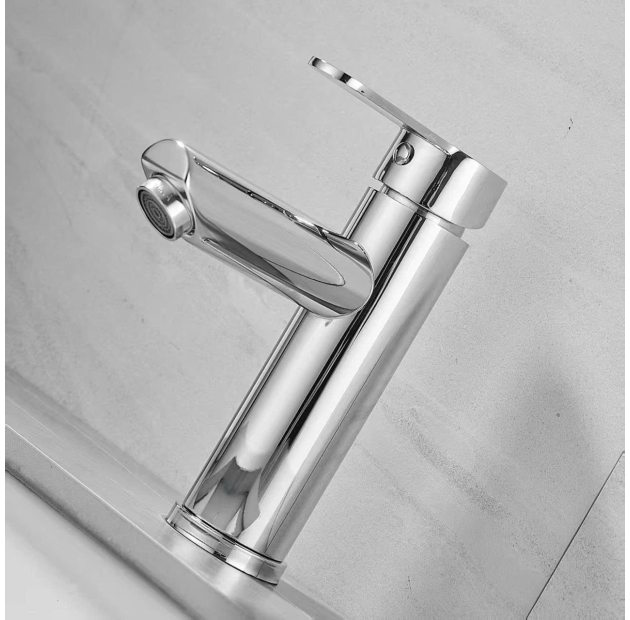 Vòi Lavabo Điếu Tròn Mạ Crom Bóng 20cm (VLB52)