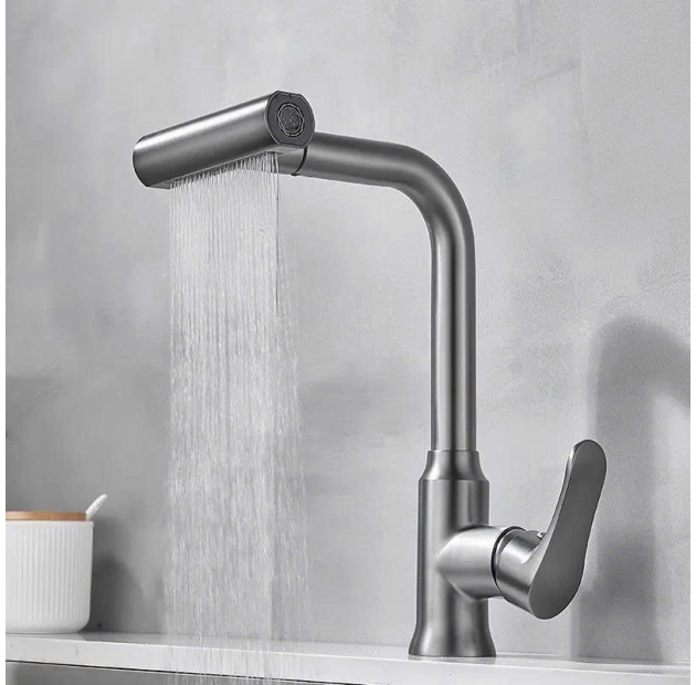 Vòi Chén Lạnh Xám Xoay 4 Chế Độ Nước (VC58)