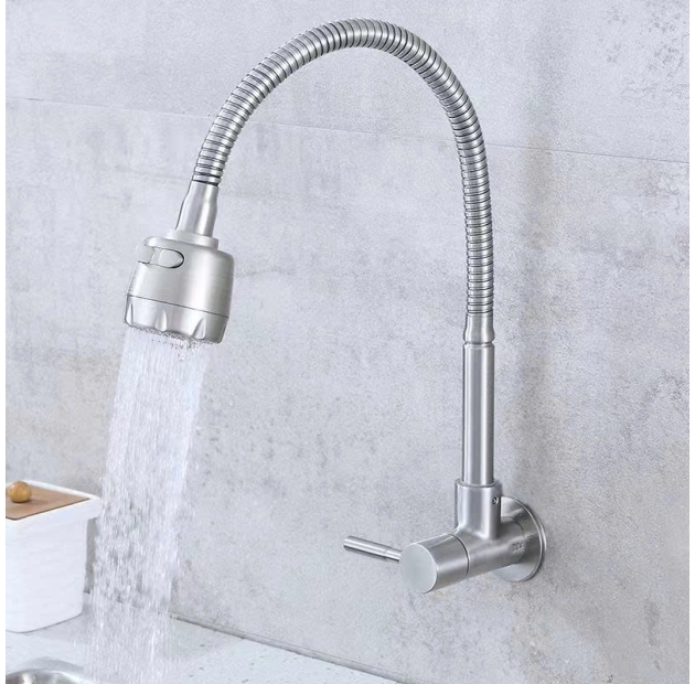 Vòi Chén Lạnh Bẻ Đầu Inox LUSENTER (VC03)