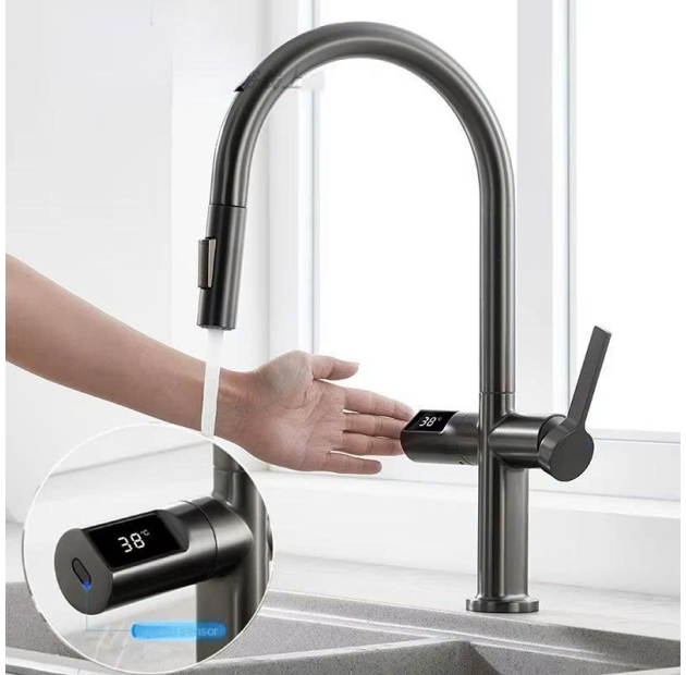 Vòi Chén Nhiệt Độ Có Rút Sơn Tĩnh Điện (VC61)