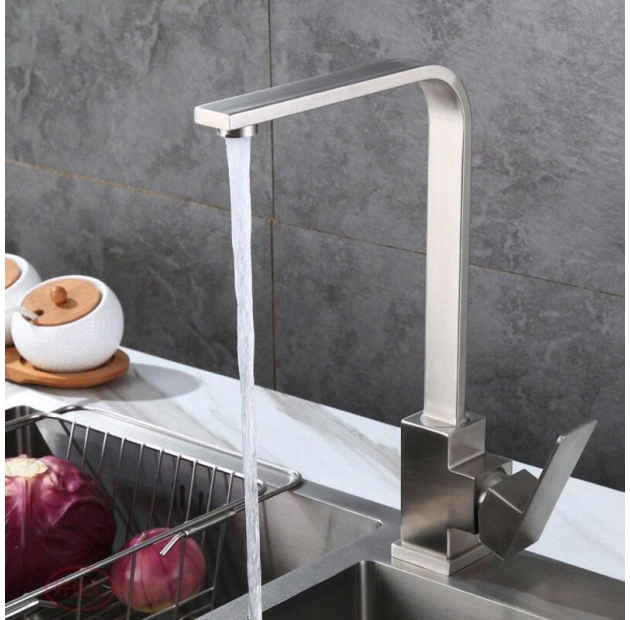 Vòi Chén Vuông Nóng Lạnh Inox LUSENTER (VC29)