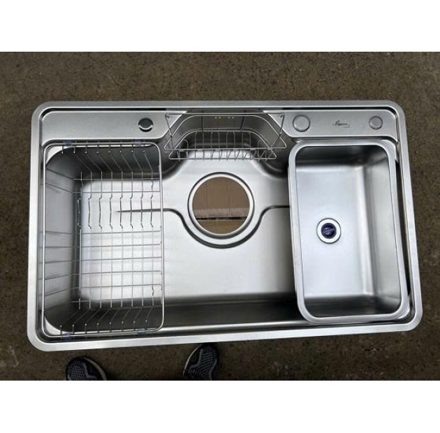 Bồn Rửa Chén Inox + Kệ Đựng Thớt - 80x50x23cm (BRC45)