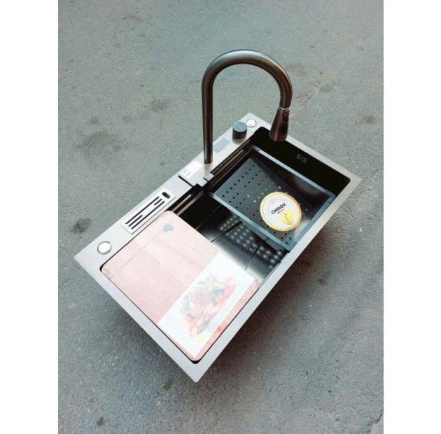 Bồn Rửa Chén 2 phím Có Hộc Dao 75x46 (BRC40)