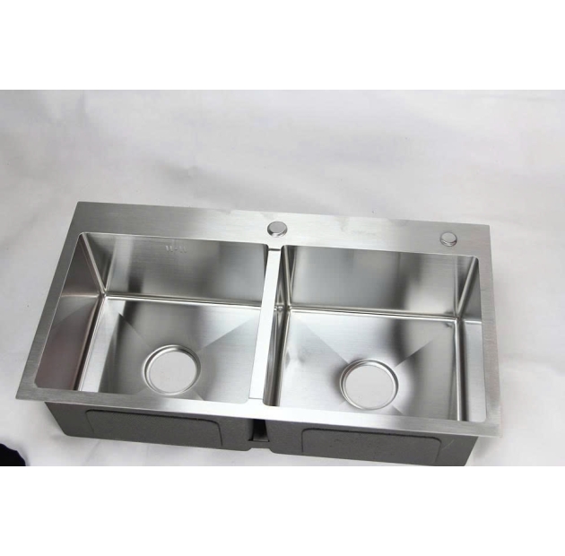 Chậu rửa chén 2 hộc inox 304 - 82x45cm LUSENTER (BRC36)