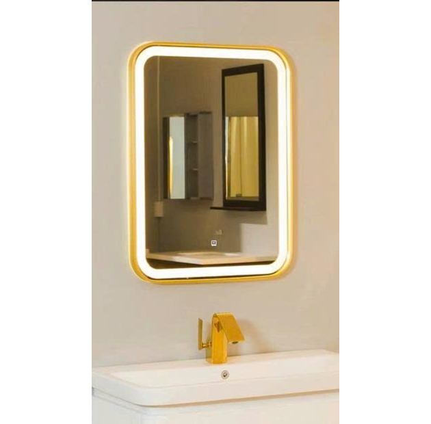 Gương Chữ Nhật Viền Nhôm Vàng LUSENTER (G10)