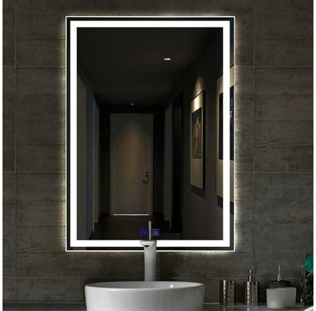  Gương Chữ Nhật Phun Cát Led Đứng  50*70 LUSENTER(G8)