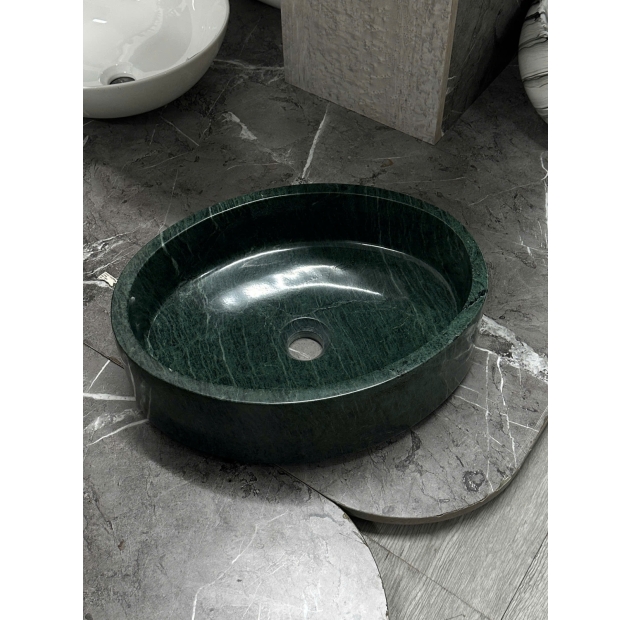 Lavabo Đá Tự Nhiên Ovan Xanh Ấn Độ