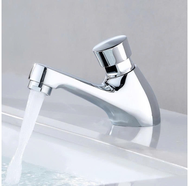 Vòi Lavabo Lạnh Bán Tự Động Mạ Bóng (VLB107)